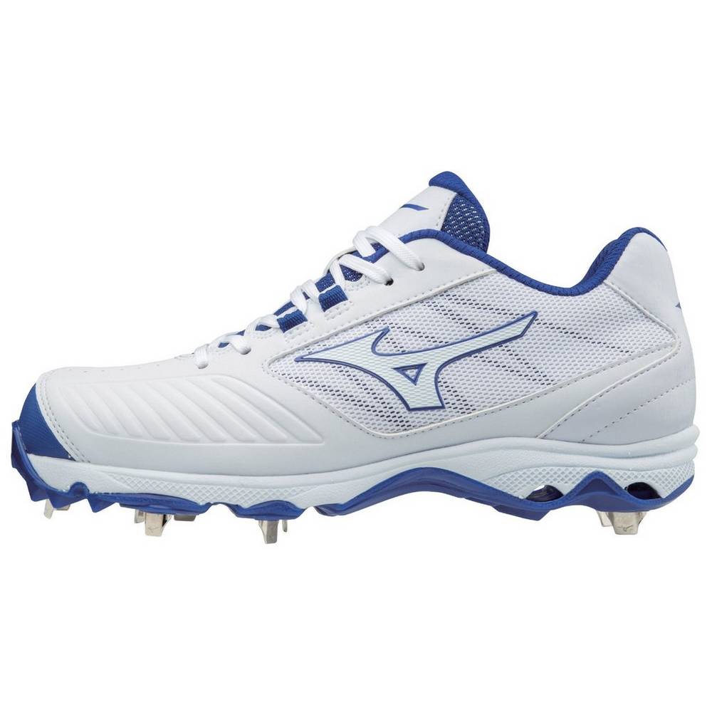 Tenis Para Softball Mizuno 9-Spike Advanced Sweep 4 Bajos Metal Para Mujer Blancos/Azul Rey 3294067-